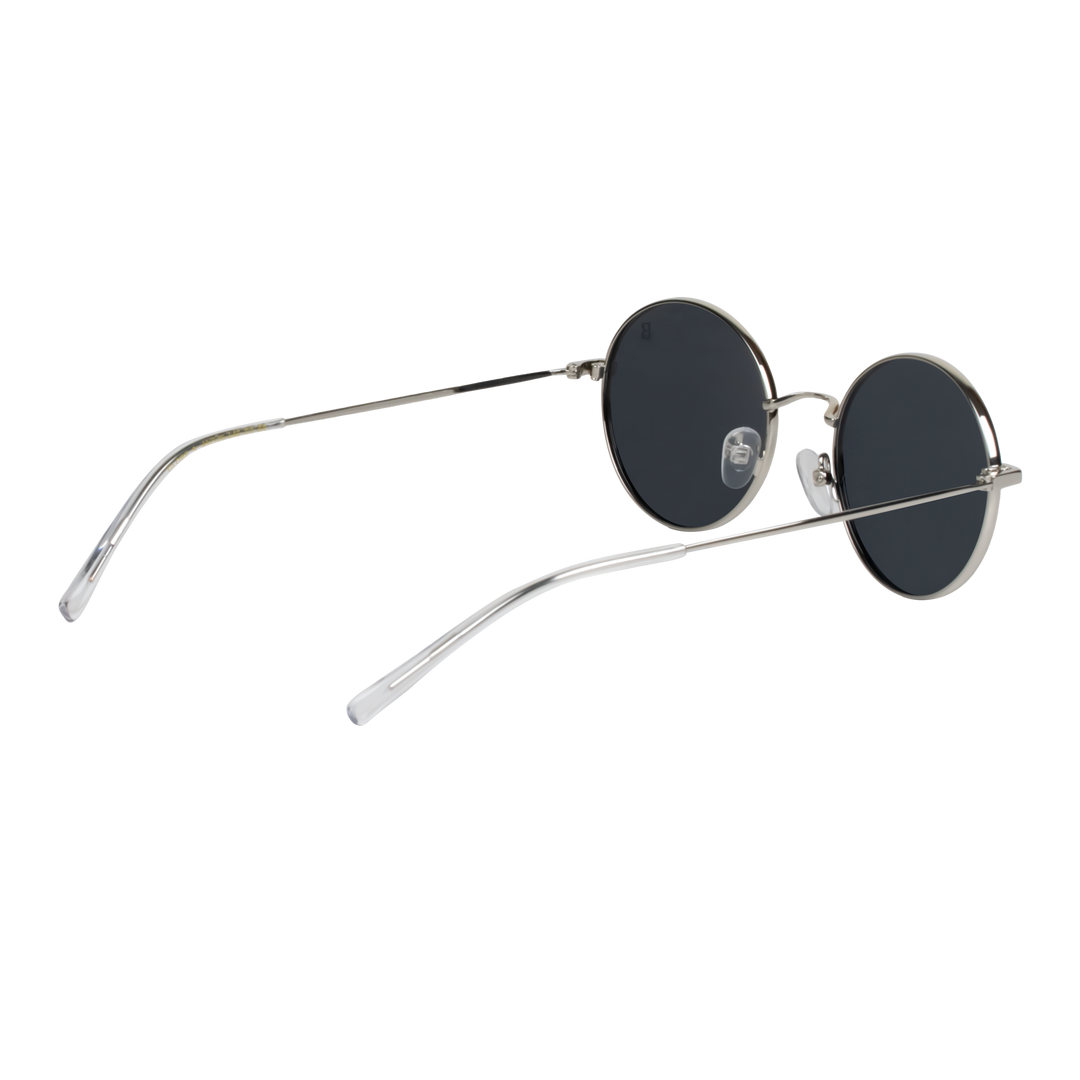 Globe S': Lunettes de soleil de luxe Noir Silver