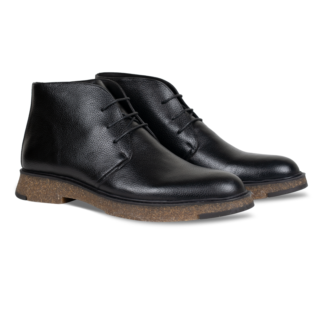 Brooking: Demi Bottes Homme - Cuir Noir