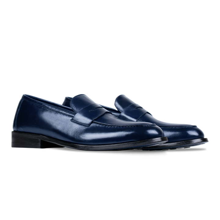 Carling: Mocassin Homme - Cuir Bleu nuit