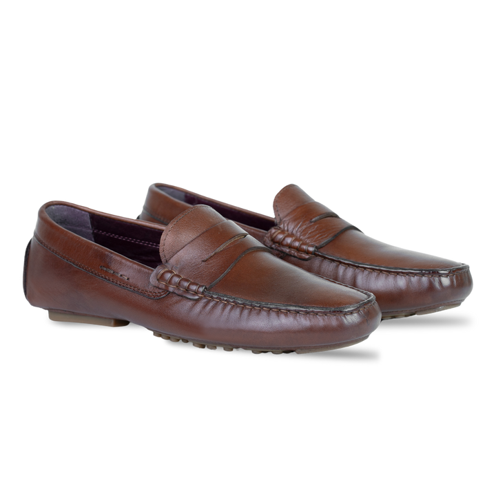 Gary: Mocassin Homme - Cuir Marron