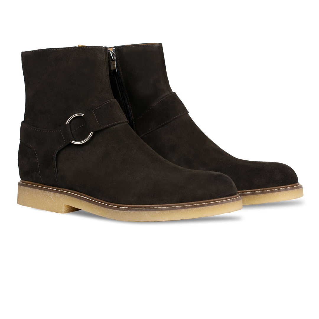 Marlon: Bottes Homme -  Daim Marron