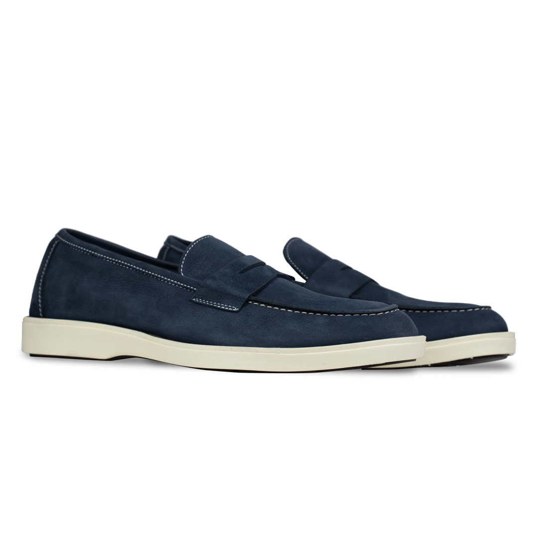 Alan: Mocassin Homme - Gomme Bleu