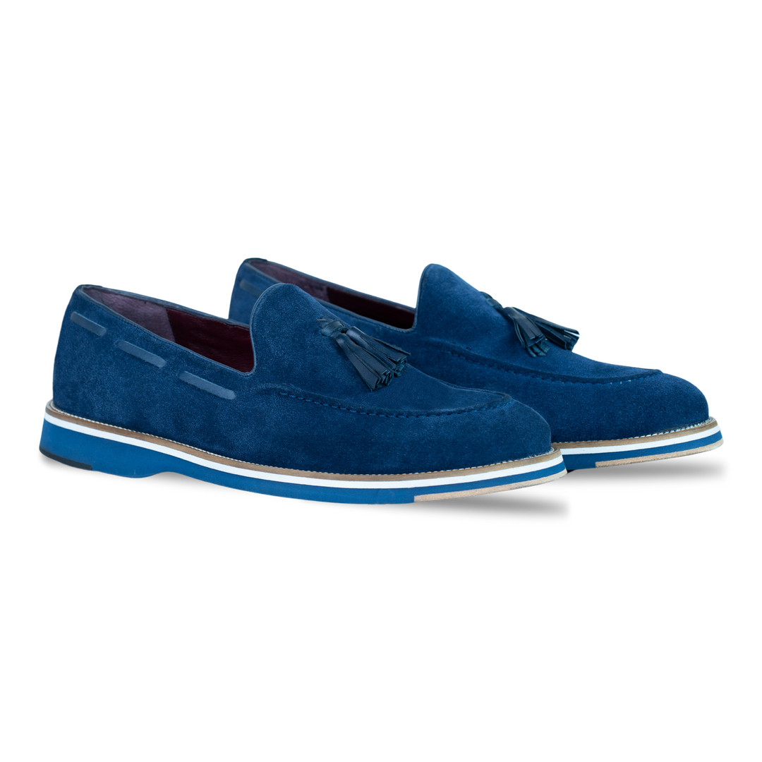 Harris: Mocassin Homme - Daim Bleu