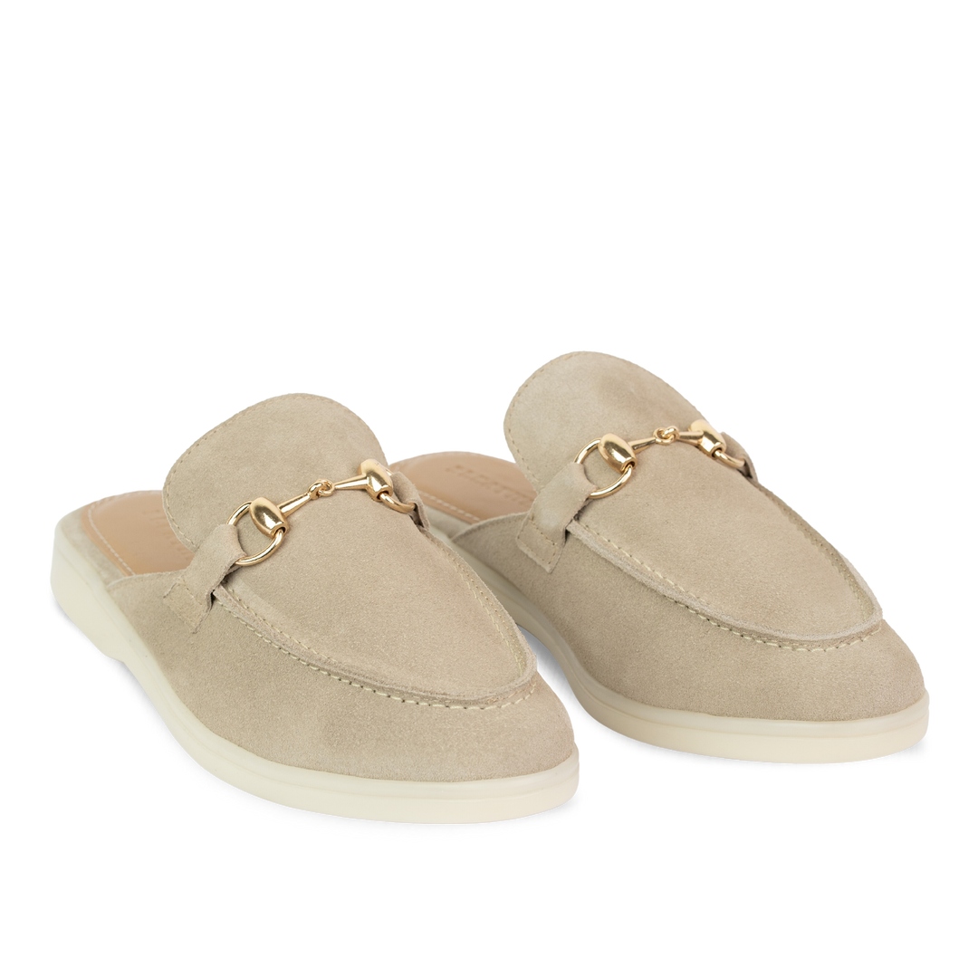 Emma: Mules Femme - Daim sand