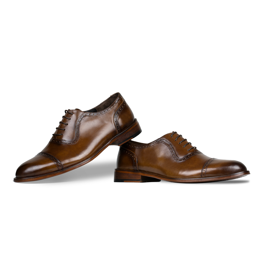 Lewis: Richelieu Homme - Cuir Cognac