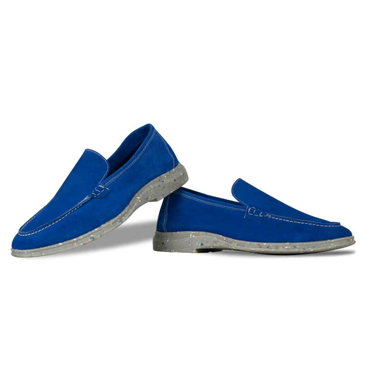 Stewart: Mocassin Homme - Daim Bleu