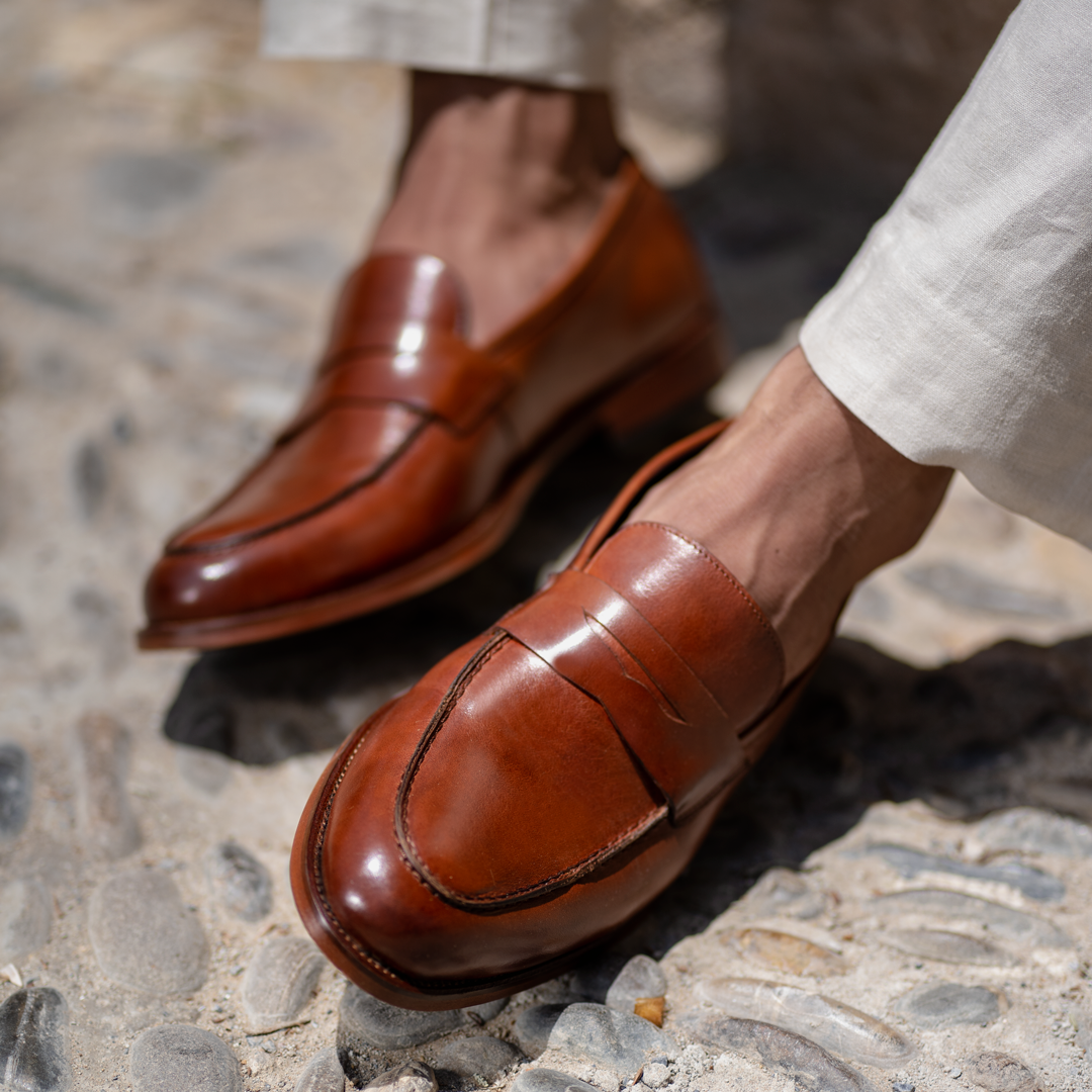 Andrew: Mocassin Homme - Cuir Marron