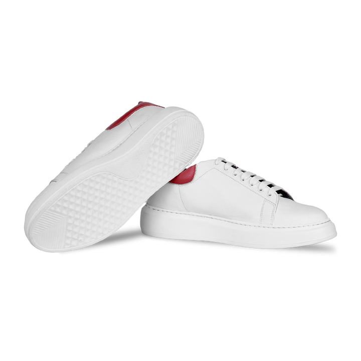 Palmer: Sneakers Homme - Cuir Blanc R'