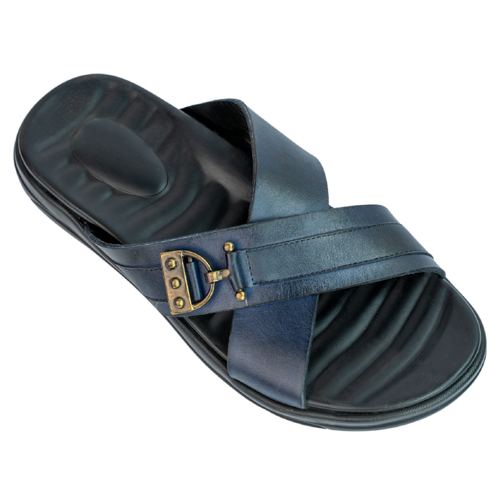 Oasis: Sandales Homme - Cuir Bleu