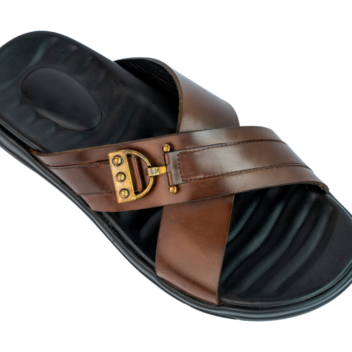 Oasis: Sandales Homme - Cuir Marron