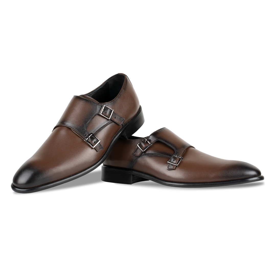 Budd: Chaussures à boucles - Cuir Marron