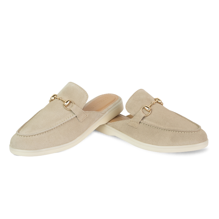 Emma: Mules Femme - Daim sand