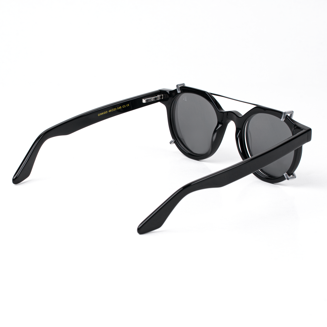 Ginkgo: Lunettes à clips de luxe Noir