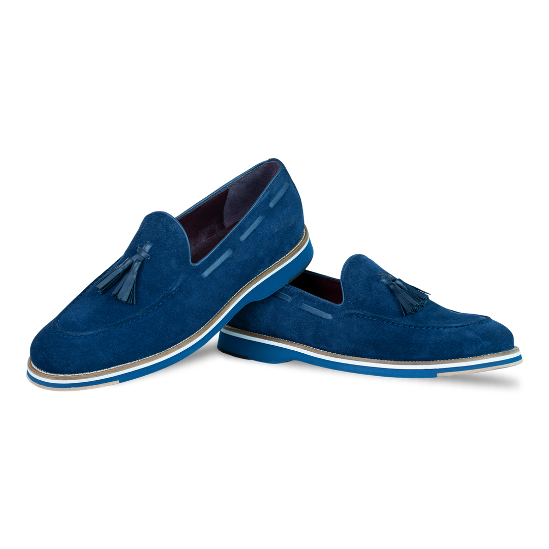 Harris: Mocassin Homme - Daim Bleu