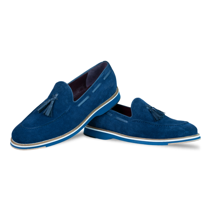 Harris: Mocassin Homme - Daim Bleu