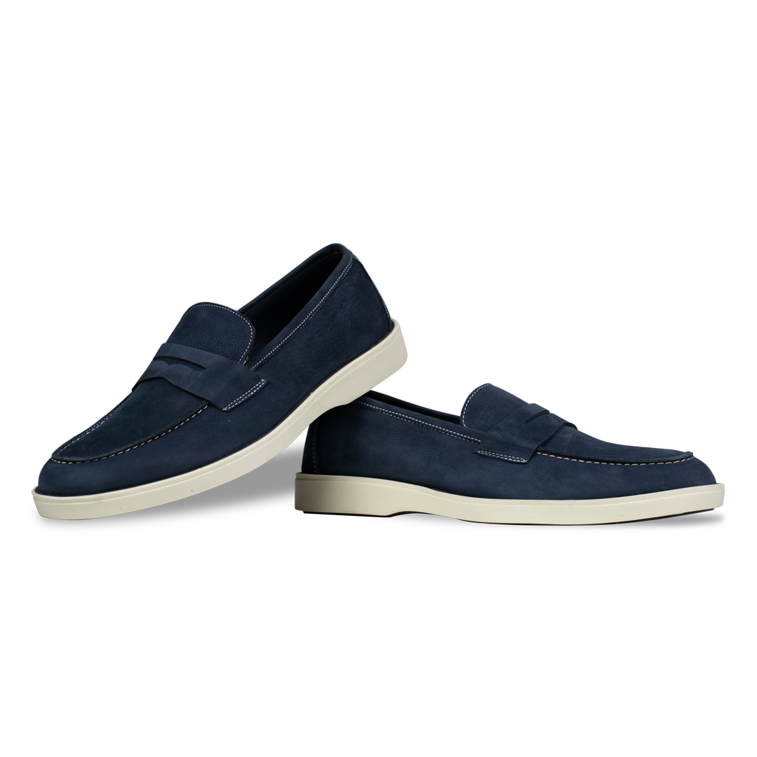 Alan: Mocassin Homme - Gomme Bleu