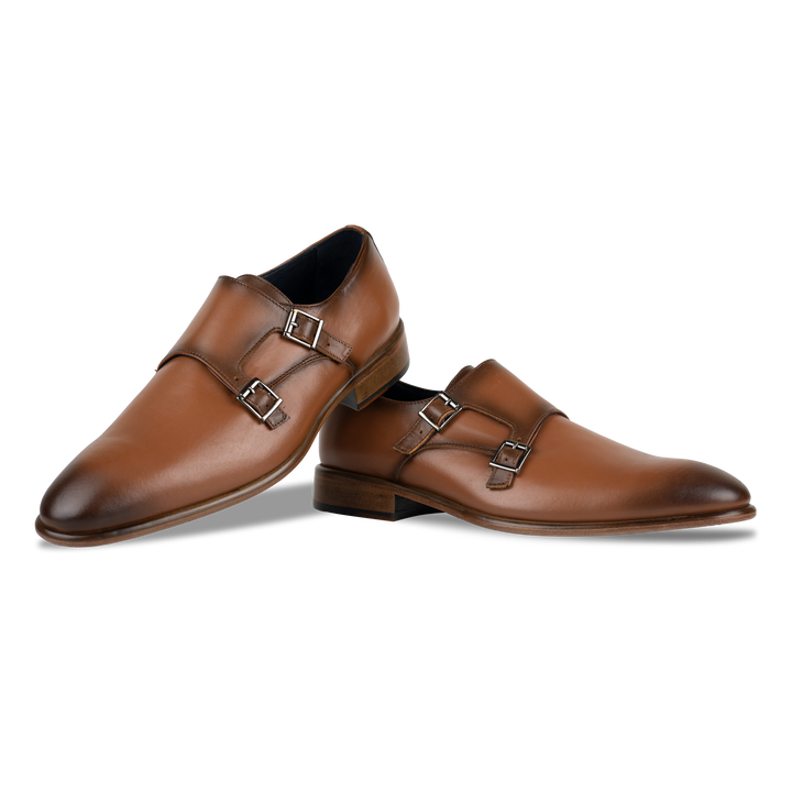 Budd: Chaussures à boucles - Cuir Cognac