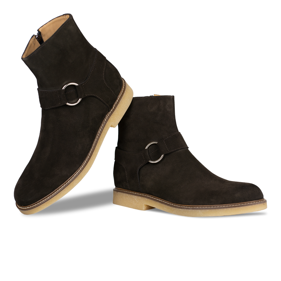 Marlon: Bottes Homme -  Daim Marron