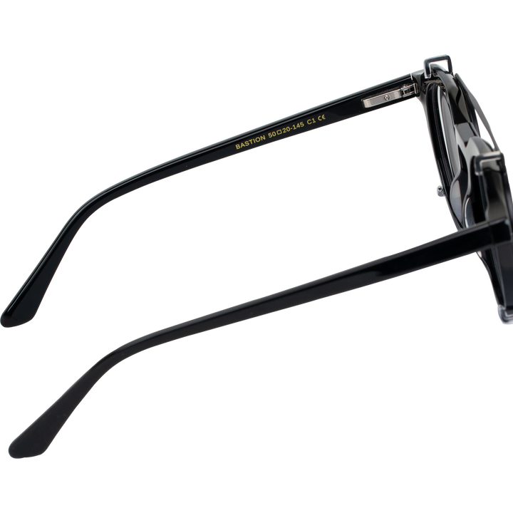 Bastion: Lunettes à clips de luxe Noir