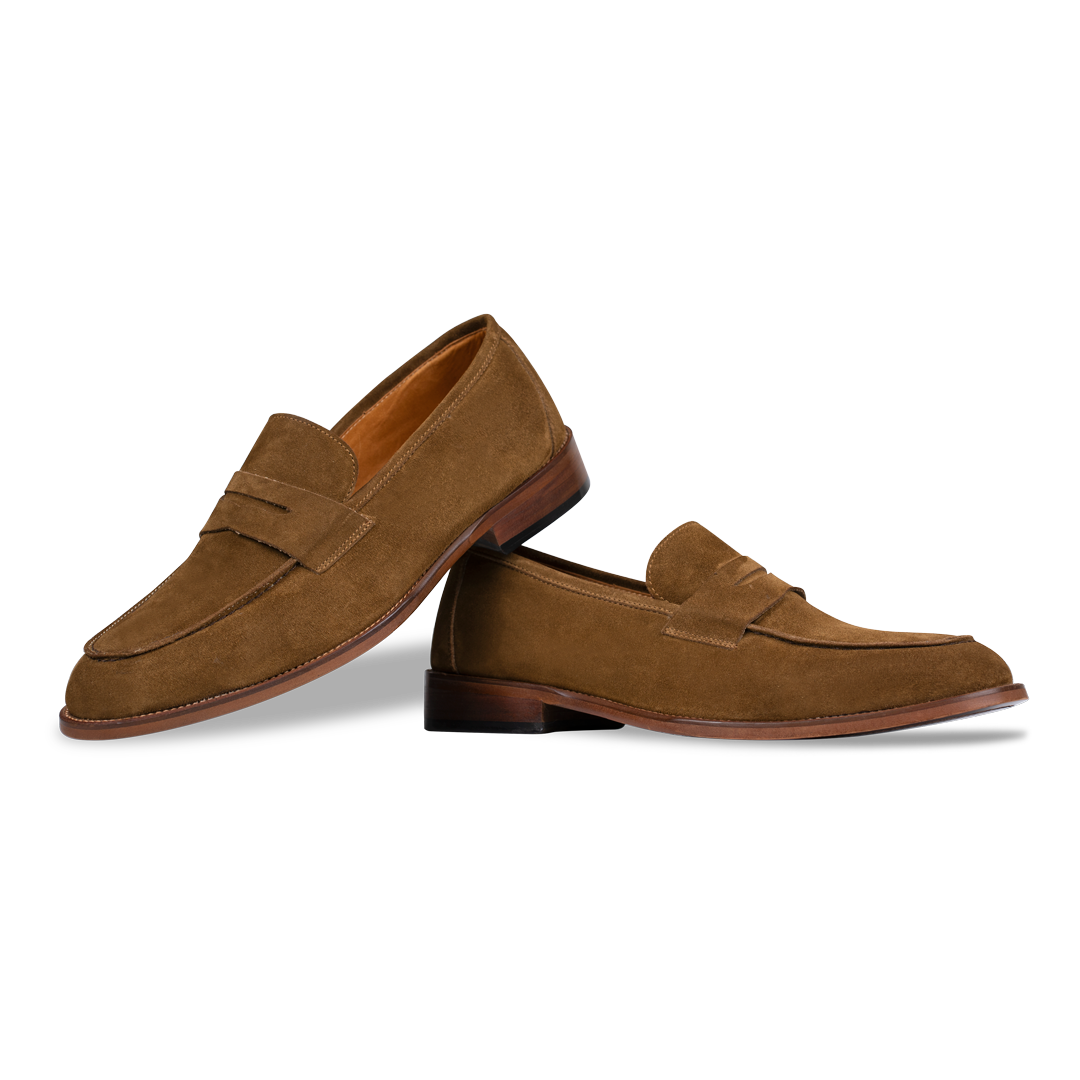 Nowell: Mocassin Homme - Daim Cognac