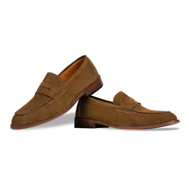 Nowell: Mocassin Homme - Daim Cognac