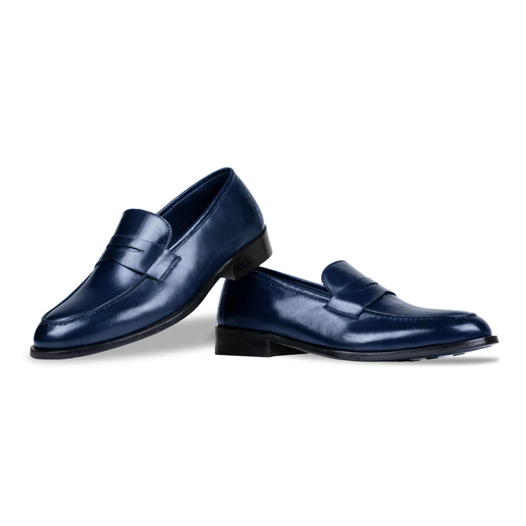 Carling: Mocassin Homme - Cuir Bleu nuit