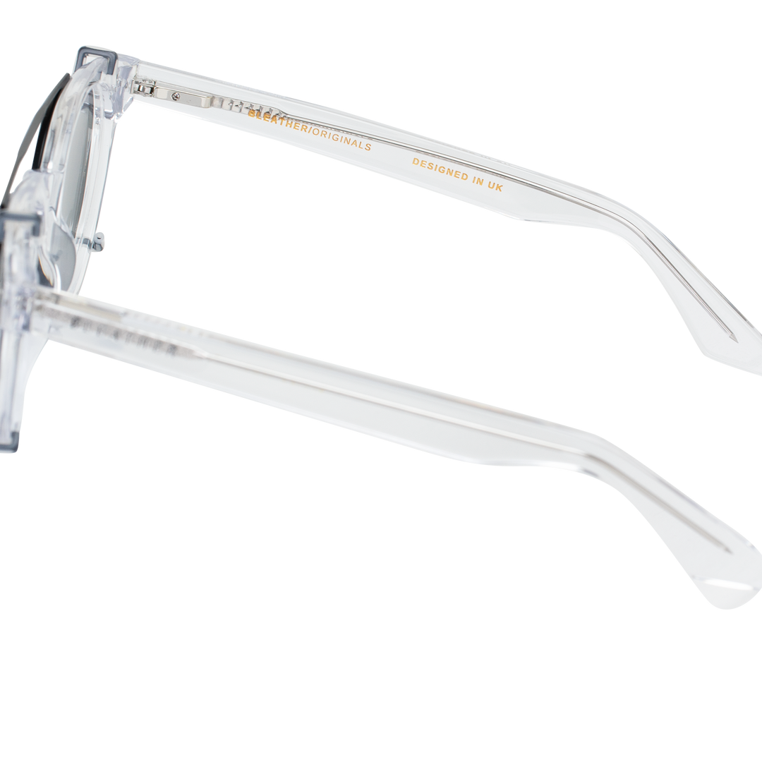 Ginkgo: Lunettes à clips de luxe transparent