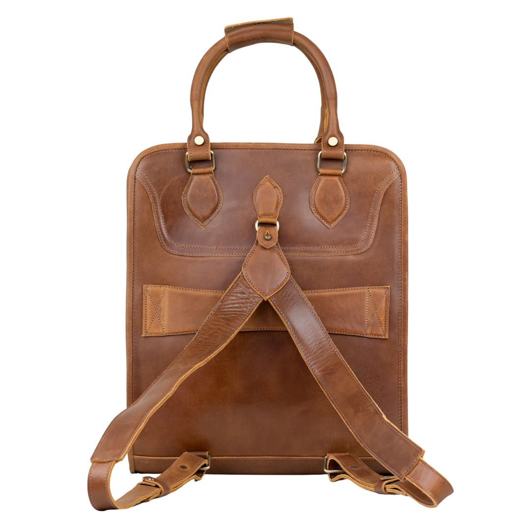 Fezexplore: Sac à dos - Cuir Cognac