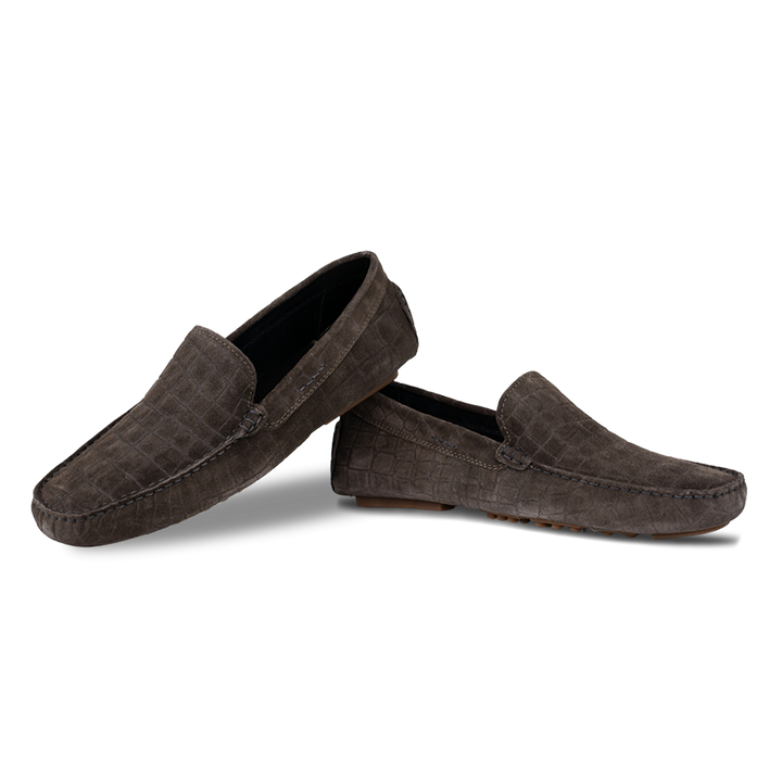 Bruce: Mocassin Homme - Daim Marron