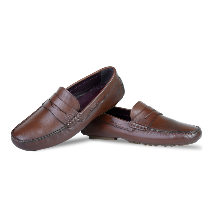 Gary: Mocassin Homme - Cuir Marron