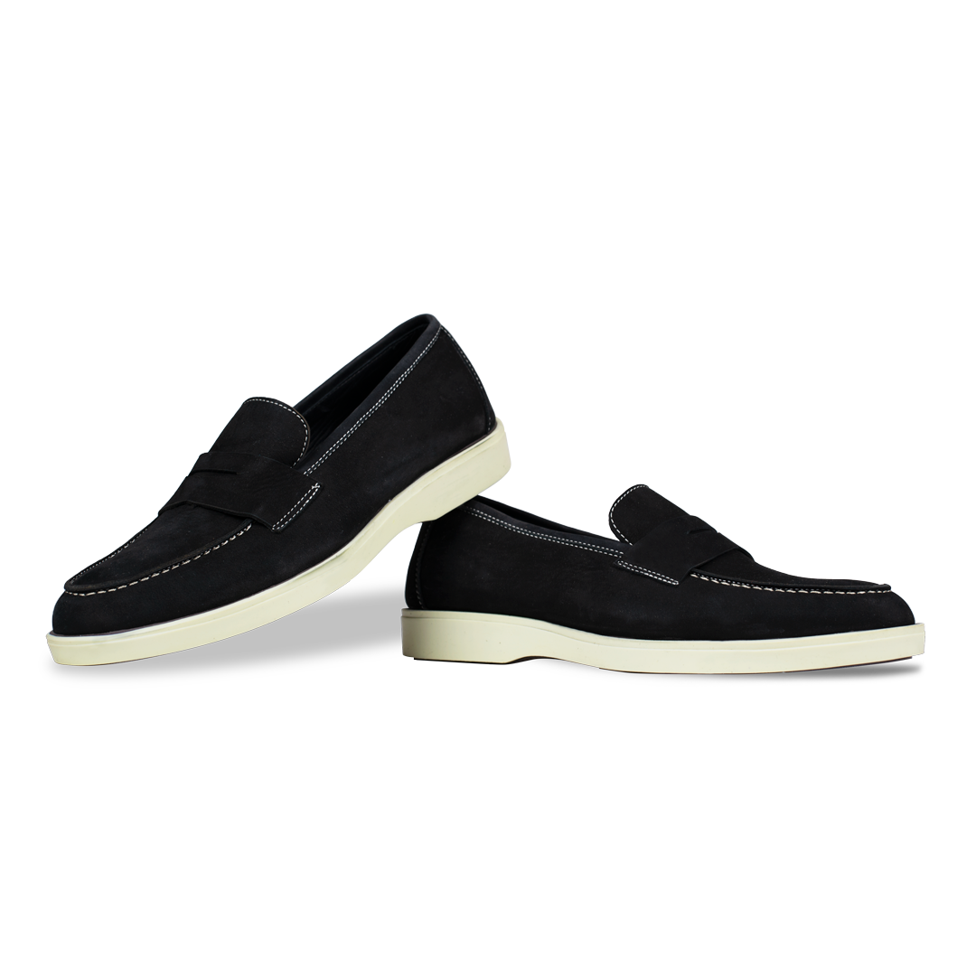 Alan: Mocassin Homme - Gomme Noir