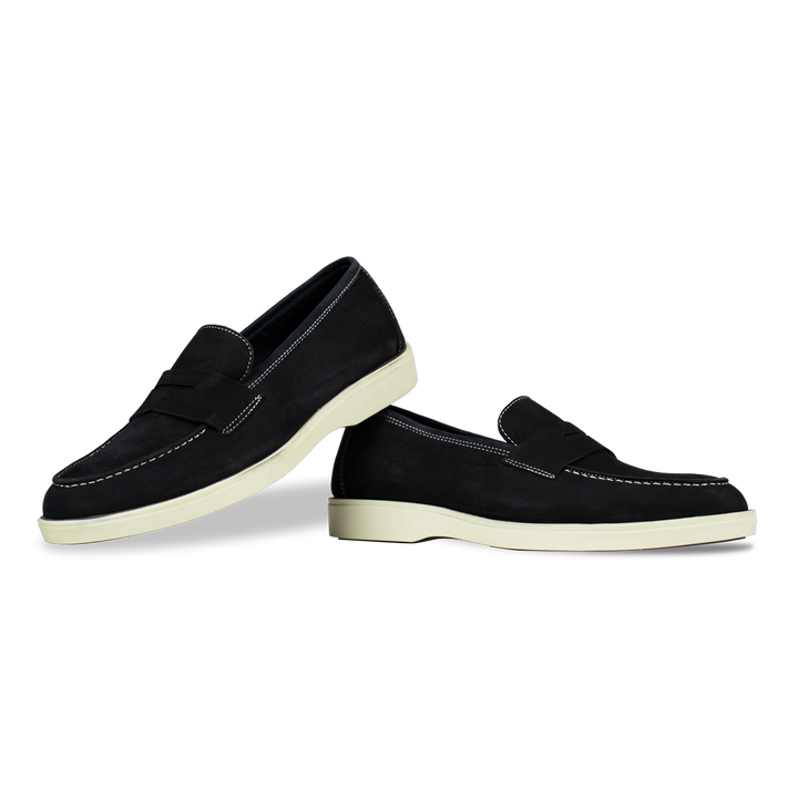 Alan: Mocassin Homme - Gomme Noir