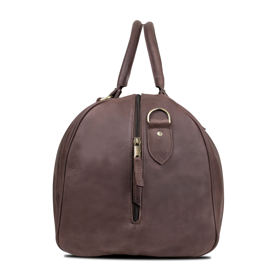 TheAristocrat: Sac de Voyage - Cuir Marron Gravé