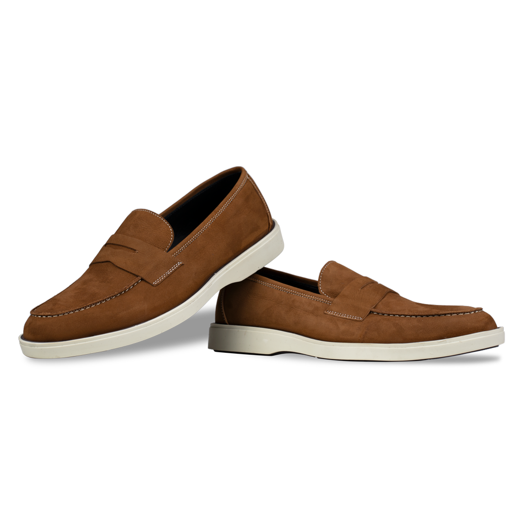 Alan: Mocassin Homme - Gomme Marron