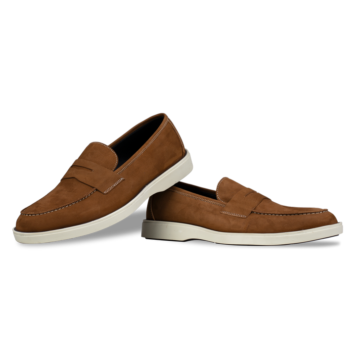 Alan: Mocassin Homme - Gomme Marron