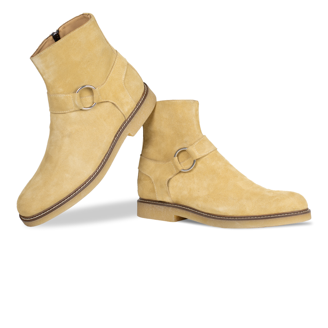 Marlon: Bottes Homme -  Daim Beige