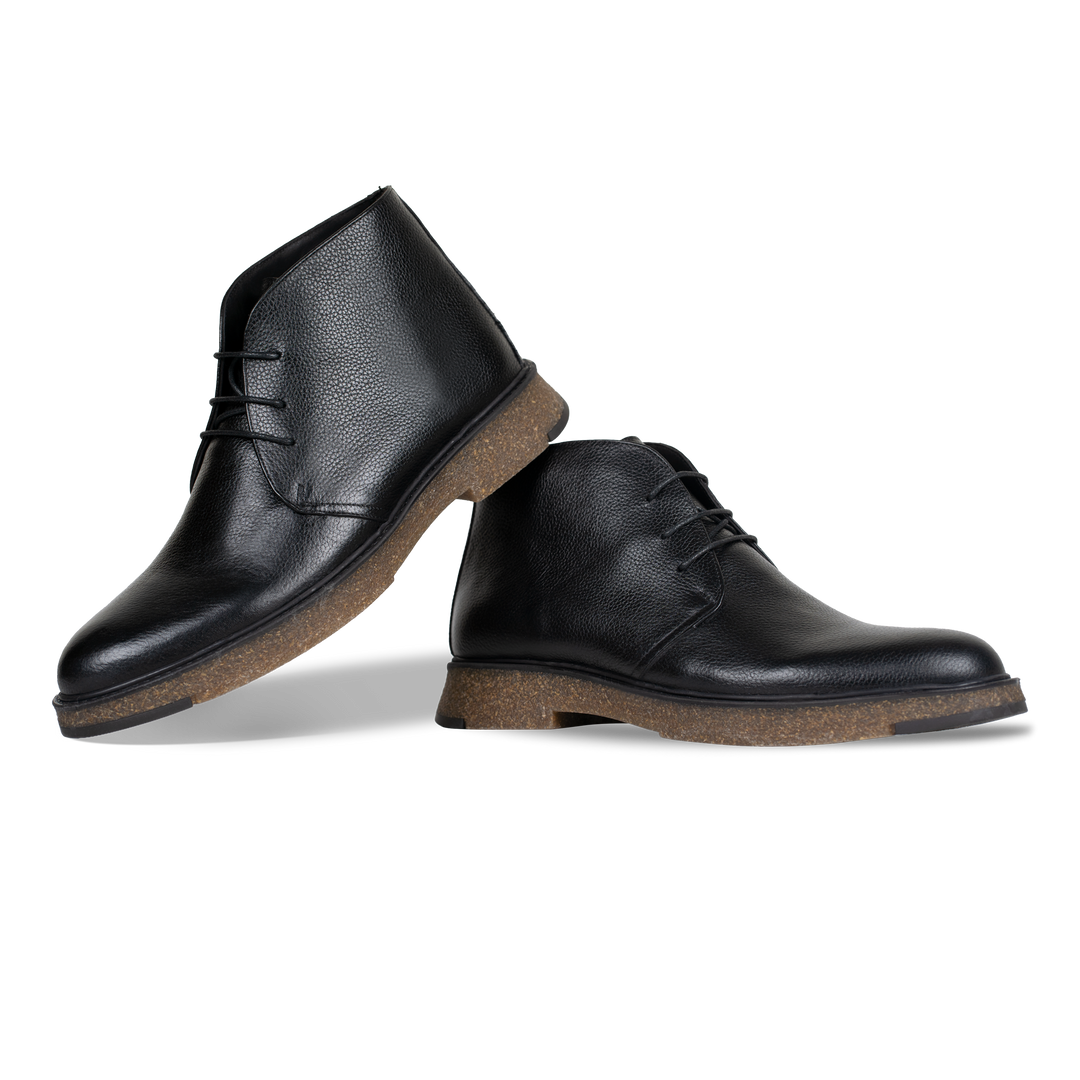 Brooking: Demi Bottes Homme - Cuir Noir