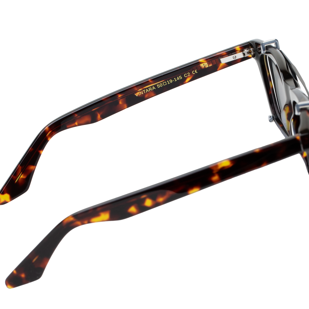 Vintara: Lunettes à clips de luxe Havane