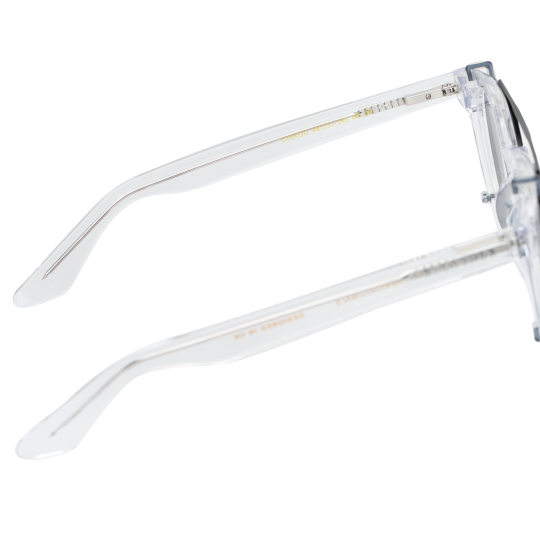 Ginkgo: Lunettes à clips de luxe transparent