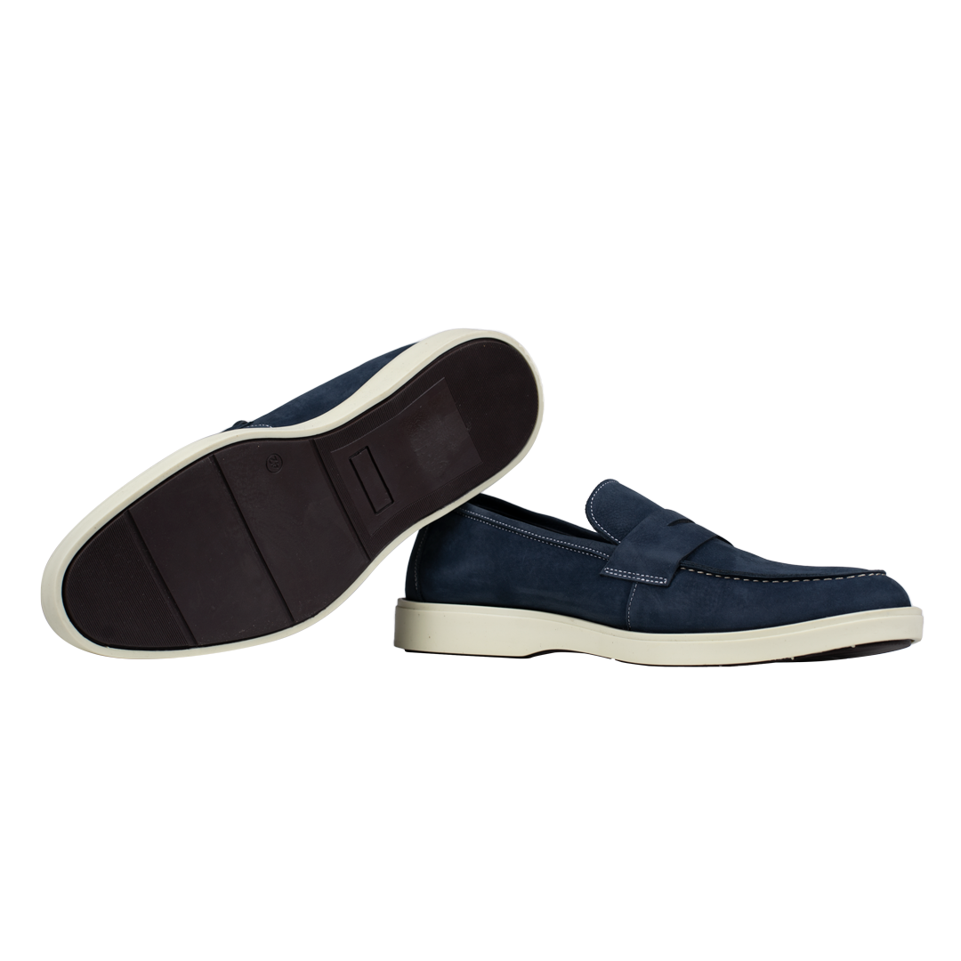 Alan: Mocassin Homme - Gomme Bleu