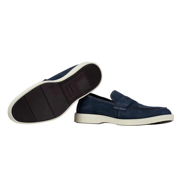 Alan: Mocassin Homme - Gomme Bleu