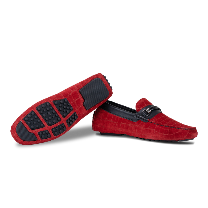 Oscar: Mocassin Homme - Daim Rouge