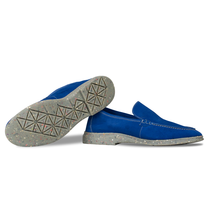 Stewart: Mocassin Homme - Daim Bleu