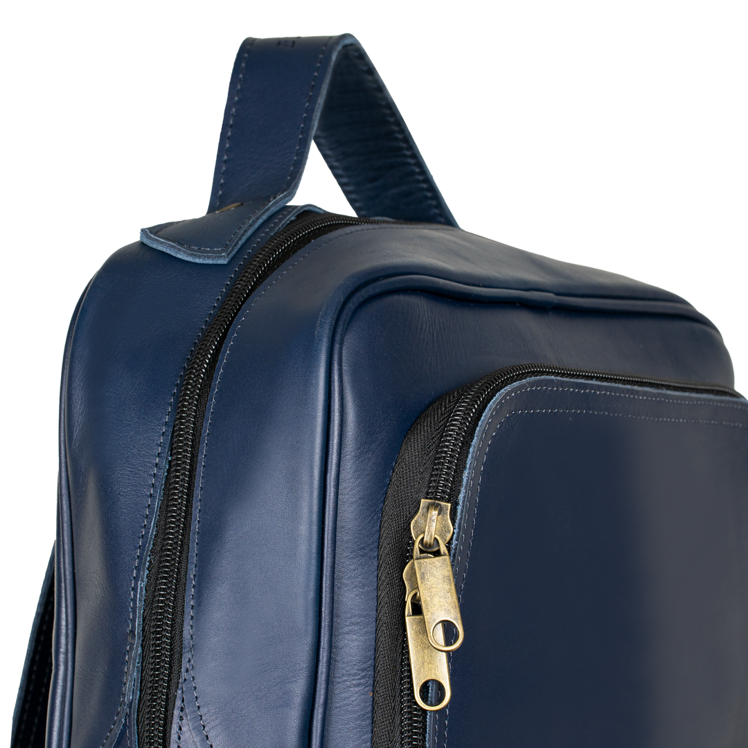 Zenith: Sac à dos - Cuir Bleu