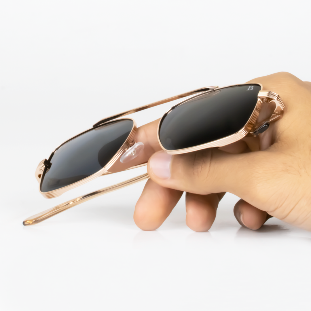 Solar: Lunettes de soleil de luxe Gold