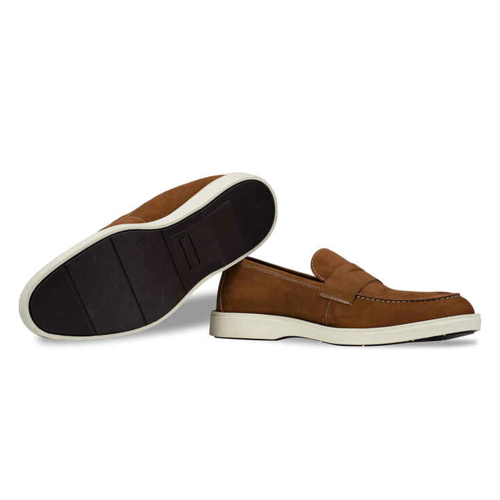 Alan: Mocassin Homme - Gomme Marron