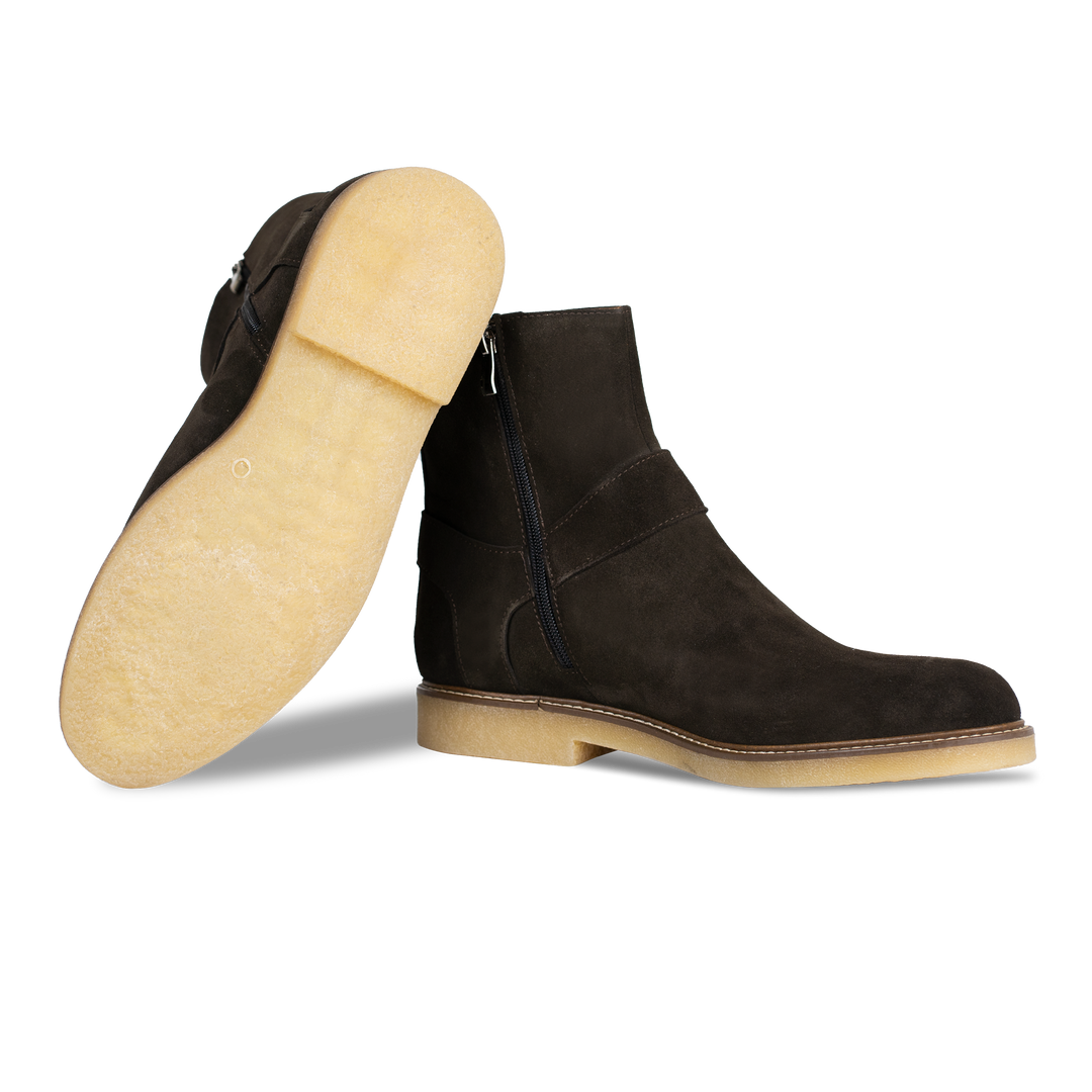 Marlon: Bottes Homme -  Daim Marron