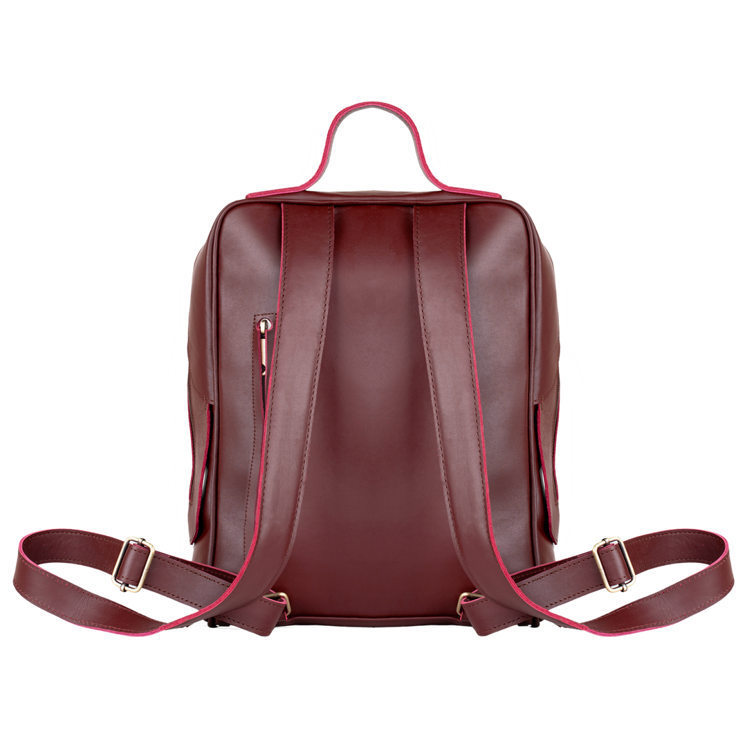 Zenith: Sac à dos - Cuir Bordeaux