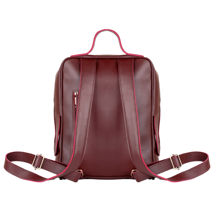 Zenith: Sac à dos - Cuir Bordeaux