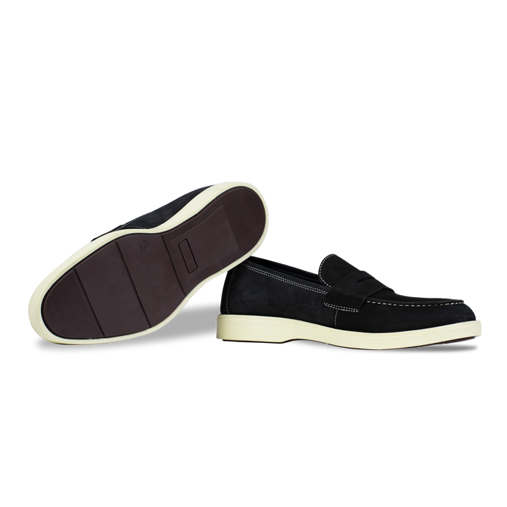 Alan: Mocassin Homme - Gomme Noir